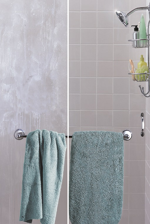 Hard Water and Soap Scum on Shower door